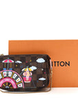 Damier Ebene 2020 Christmas Animation Big Wheel Mini Pochette Accessories Rose Ballerine