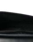 Calfskin Canvas Never Still Crossbody Flap Bag Black