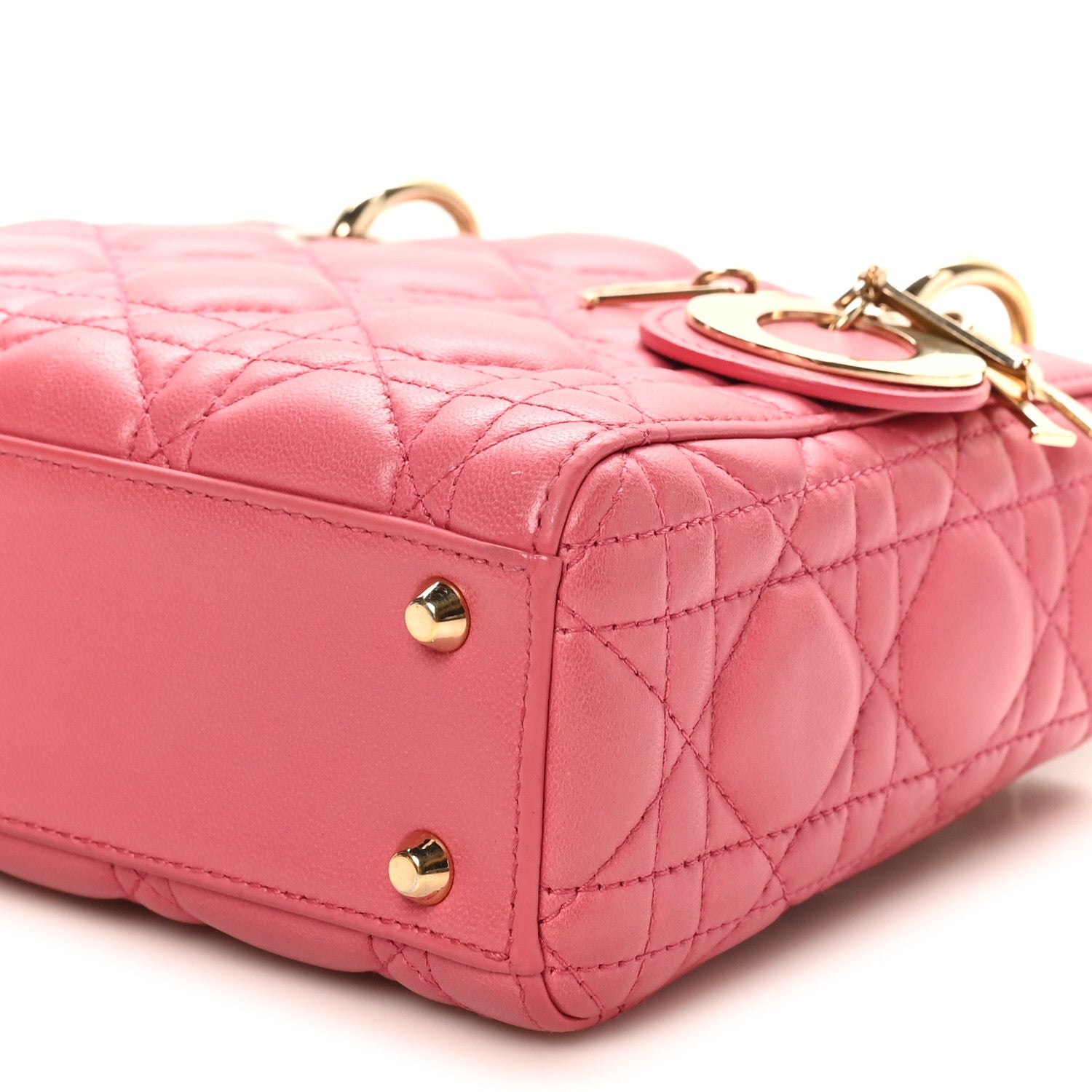 Lambskin Cannage Mini Lady D1OR Pink