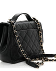 Caviar Quilted Medium Business Affinity Flap Black