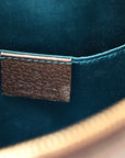 GG Supreme Monogram Textured Dollar Calfskin Web Small Ophidia Dome Shoulder Bag Beige Ebony New Acero