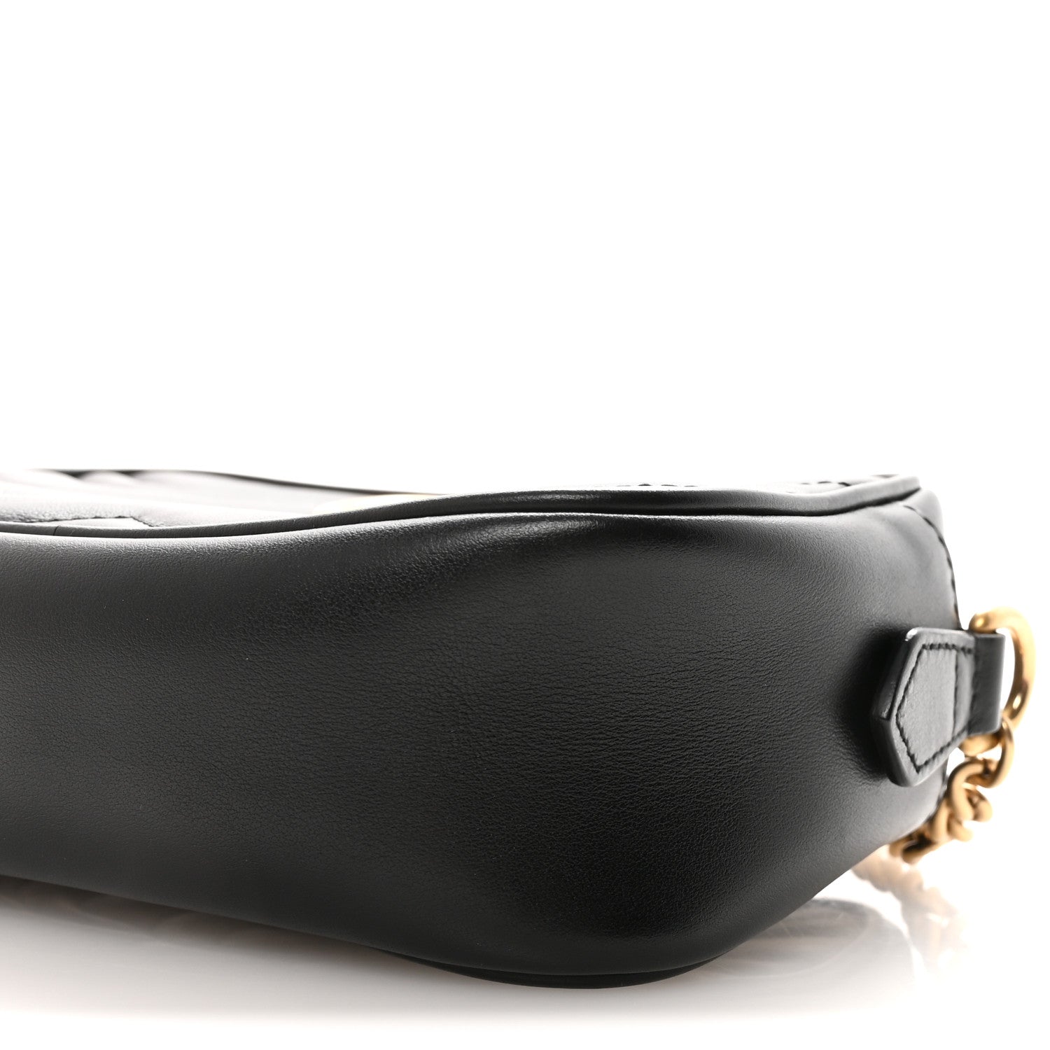 Calfskin Matelasse Mini GG Marmont Chain Shoulder Bag Black