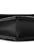 Grain De Poudre Matelasse Chevron Monogram Envelope Chain Wallet Black