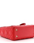 Lambskin Cannage Small My ABCD1OR Lady D1OR Red