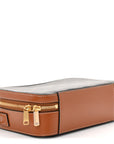 Triomphe Canvas Top Handle Messenger Box Tan