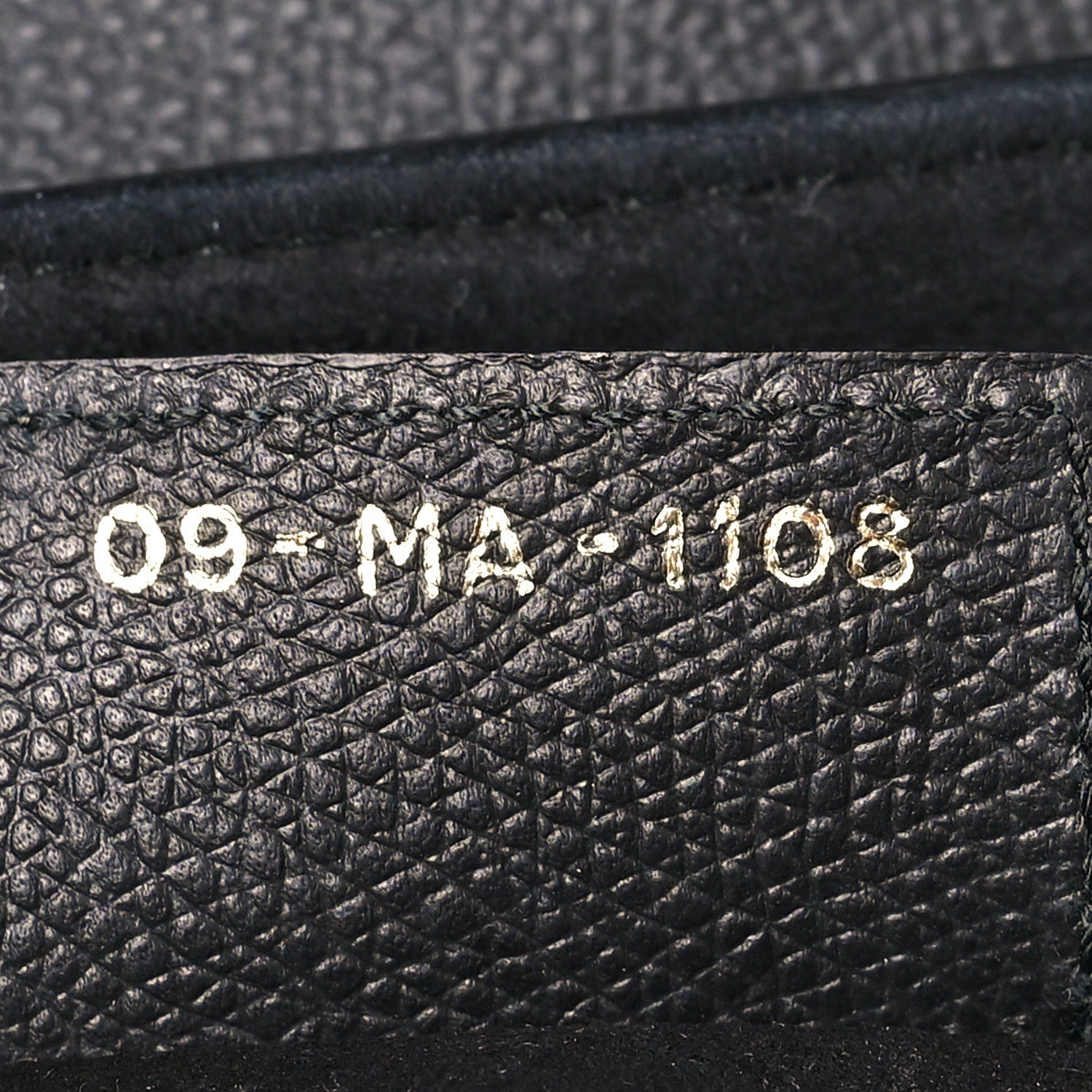 Grained Calfskin Saddle Bag Black