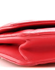 Lambskin Quilted CC Pearl Crush Wallet on Chain WOC Red