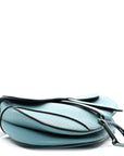 Grained Calfskin Saddle Bag Azure Blue