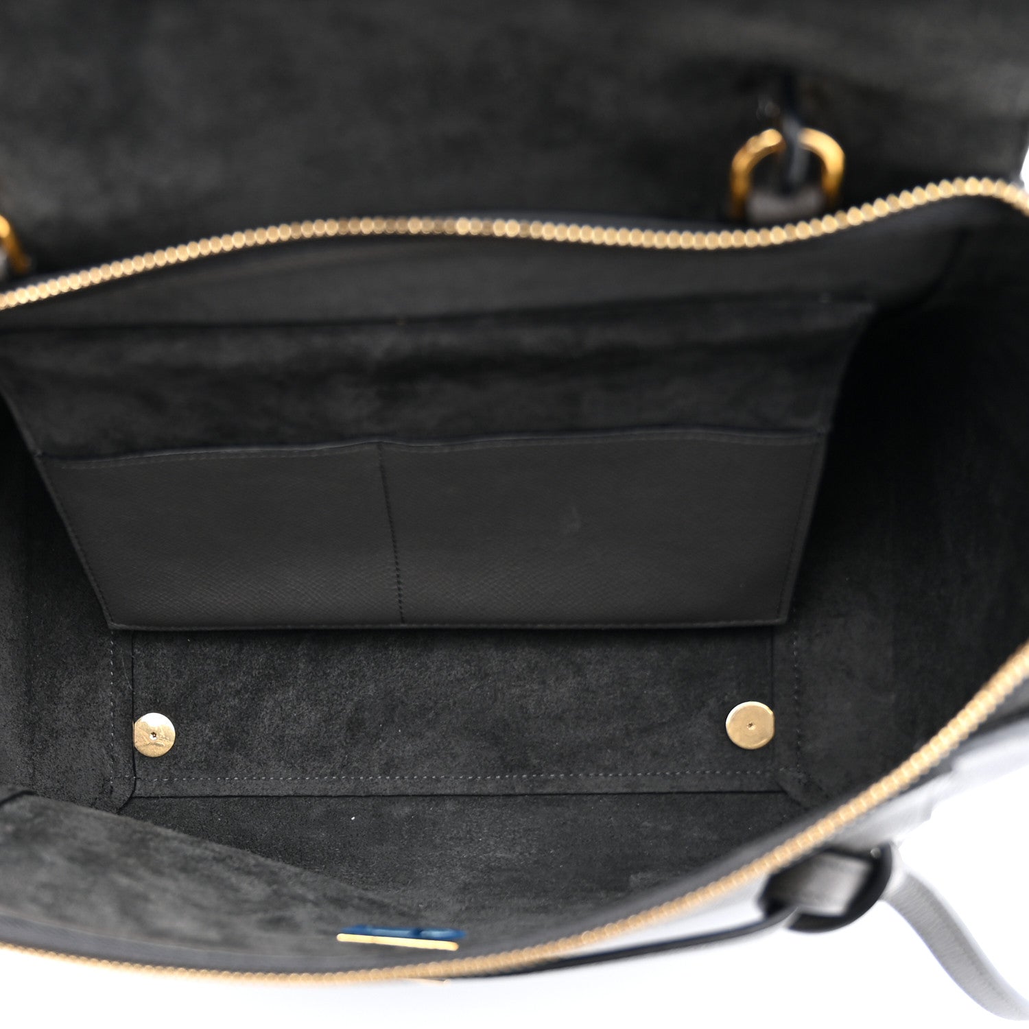 Grained Calfskin Mini Belt Bag Grey