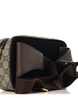 Soft GG Supreme Monogram Medium Ophidia Belt Bag Dark Brown