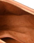 Smooth Calfskin Medium Strap Ava Triomphe Shoulder Bag Tan