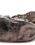 Metallic Agneau Arena Le Cagole Shoulder Bag XS Dark Bronze