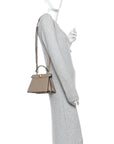 Shiny Nappa Petite Peekaboo I SEE U Satchel Tortora