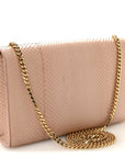 Snakeskin Medium Classic Monogram Kate Tassel Satchel Beige