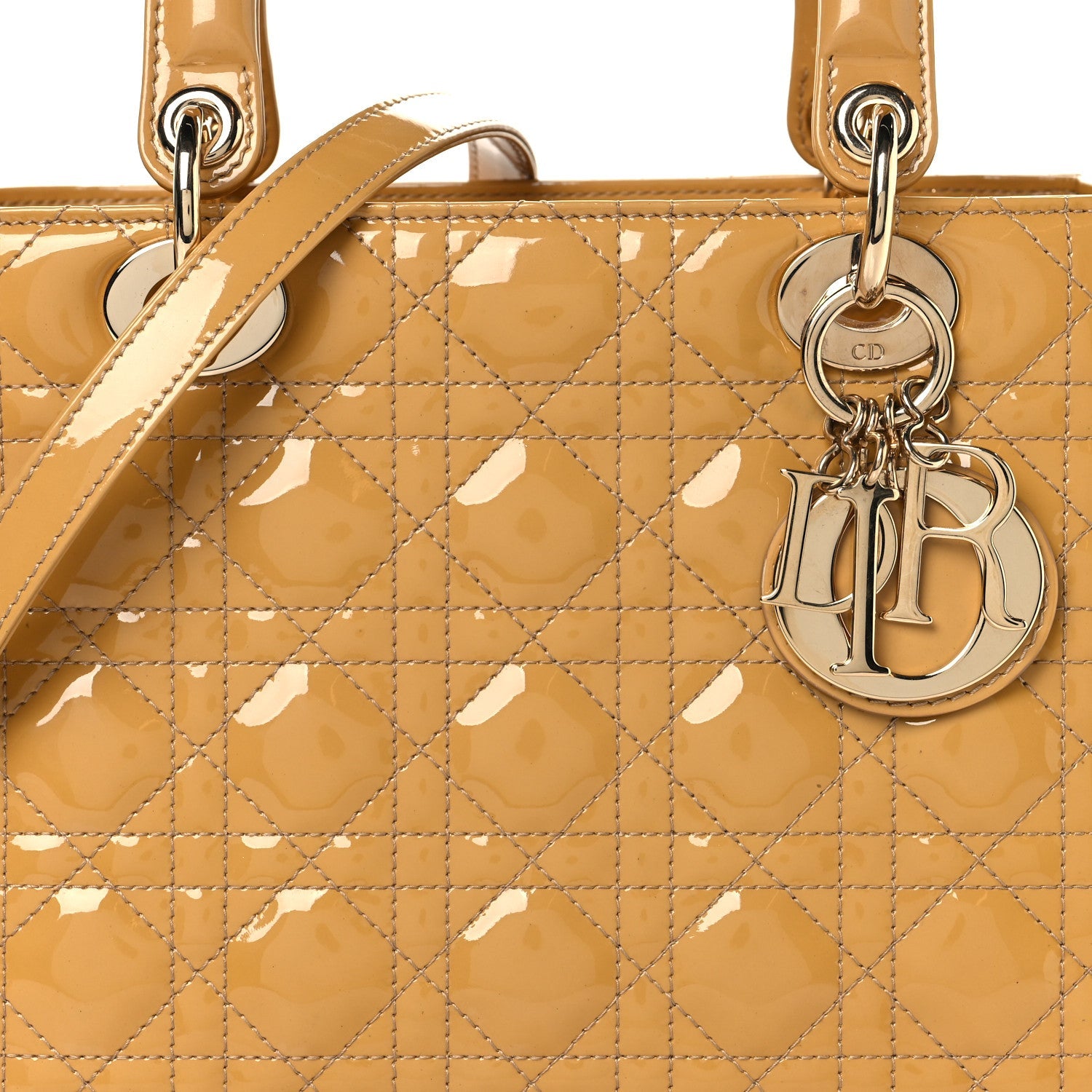 Patent Cannage Medium Lady D1OR Beige