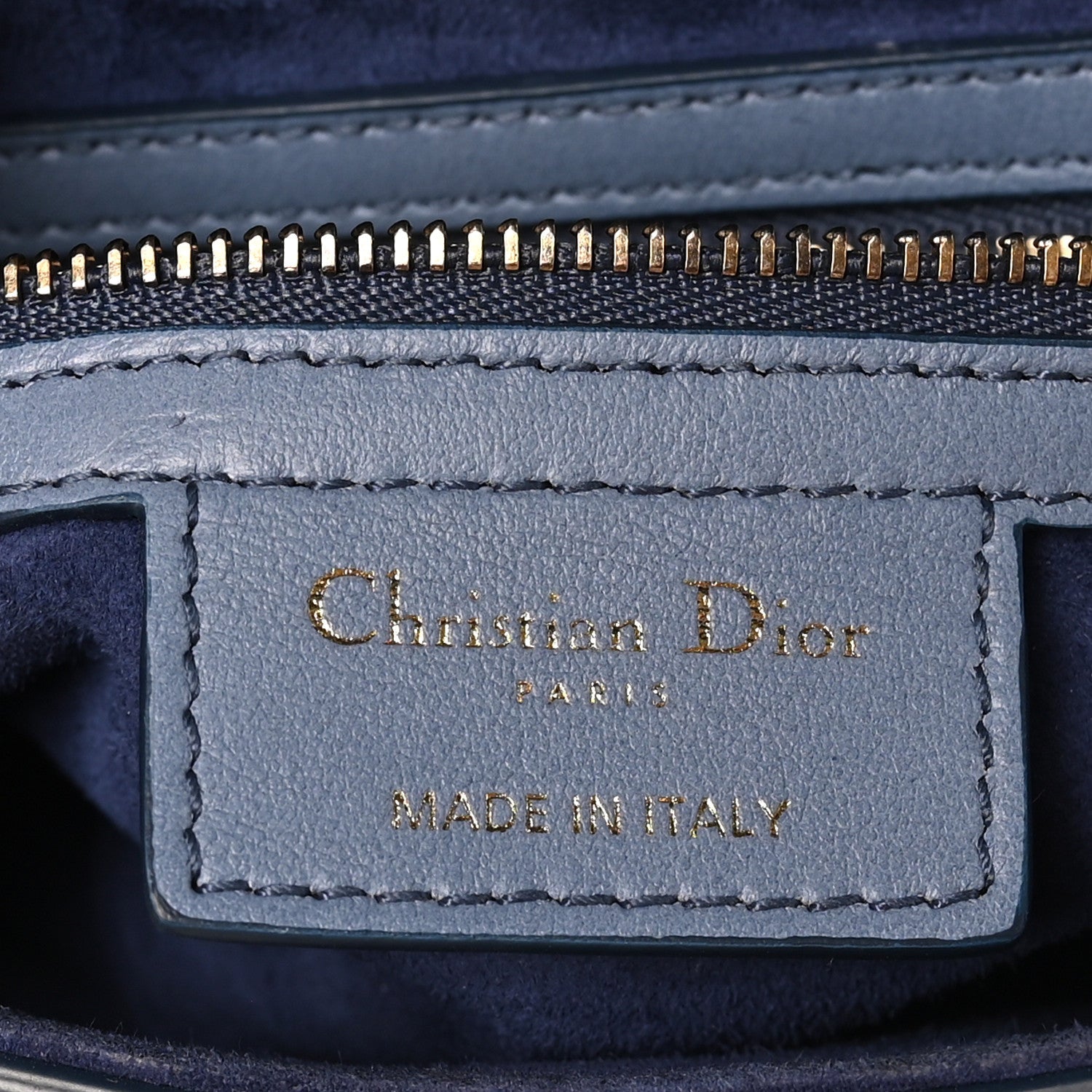 Calfskin Gradient Saddle Bag Indigo Blue