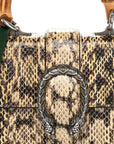 Snakeskin Bamboo Web Mini Dionysus Top Handle Bag