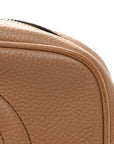 Pebbled Calfskin Small Soho Disco Bag Camelia