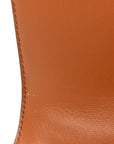 Shiny Box Calfskin Small Hourglass Top Handle Bag Camel