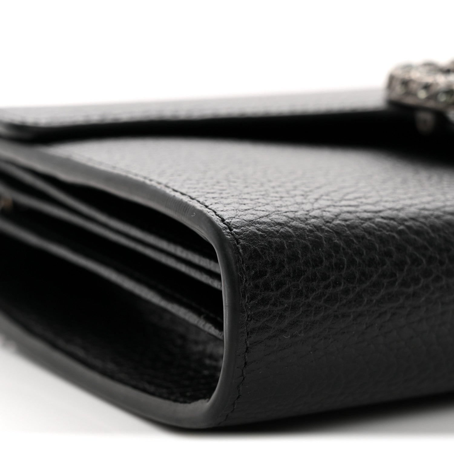 Calfskin Mini Dionysus Chain Wallet Black