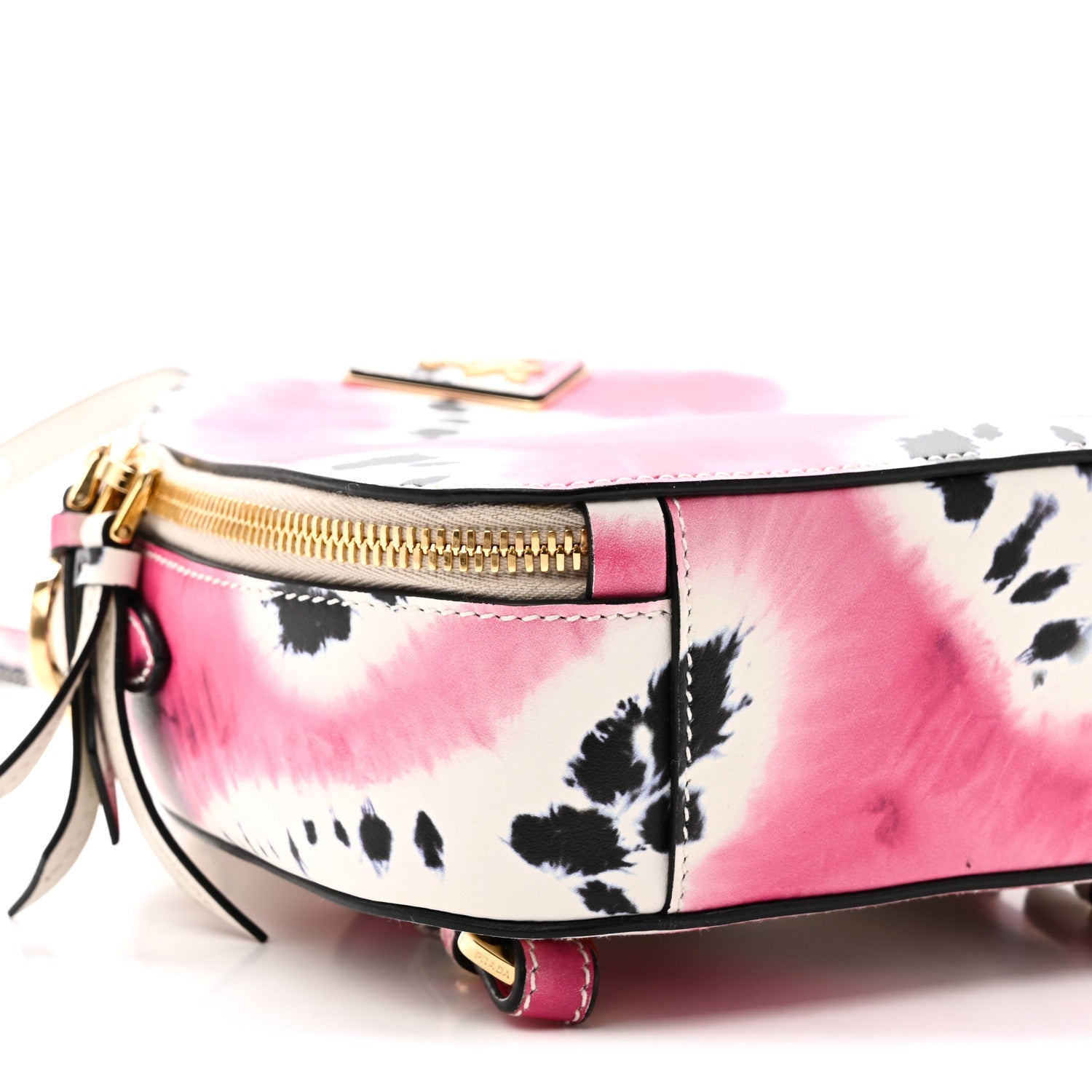 City Calfskin Tie Dye Print Mini Odette Backpack White Pink Black