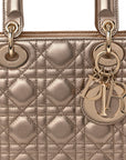 Metallic Lambskin Cannage Small My ABCD1OR Lady D1OR Gold