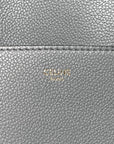 Soft Grained Calfskin Sangle Bucket Bag Grey