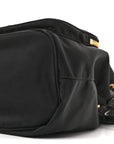 Saffiano Tessuto Nylon Mini Bucket Crossbody Bag Black