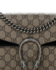 GG Supreme Monogram Small Dionysus Shoulder Bag Black