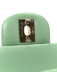 Lambskin Quilted Mini Rectangular Flap Green