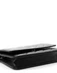 Lambskin Quilted Wallet On Chain WOC Black