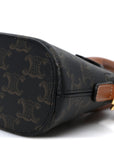 Canvas Calfskin Triomphe Mini Honorine Bag Tan