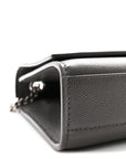 Grain De Poudre Medium Classic Monogram Kate Satchel Earth Grey