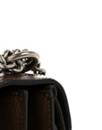 GG Supreme Monogram Textured Dollar Calfskin Top Handle Dionysus Shoulder Bag Beige Ebony New Acero