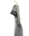 Grain De Poudre Medium Classic Monogram Monochrome Kate Satchel Black