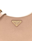 Saffiano Lux Re-Edition Mini Shoulder Bag Cammeo