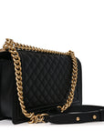 Caviar Quilted New Medium Boy Flap Black
