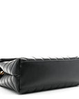 Calfskin Y Quilted Monogram Small Loulou Chain Satchel Black