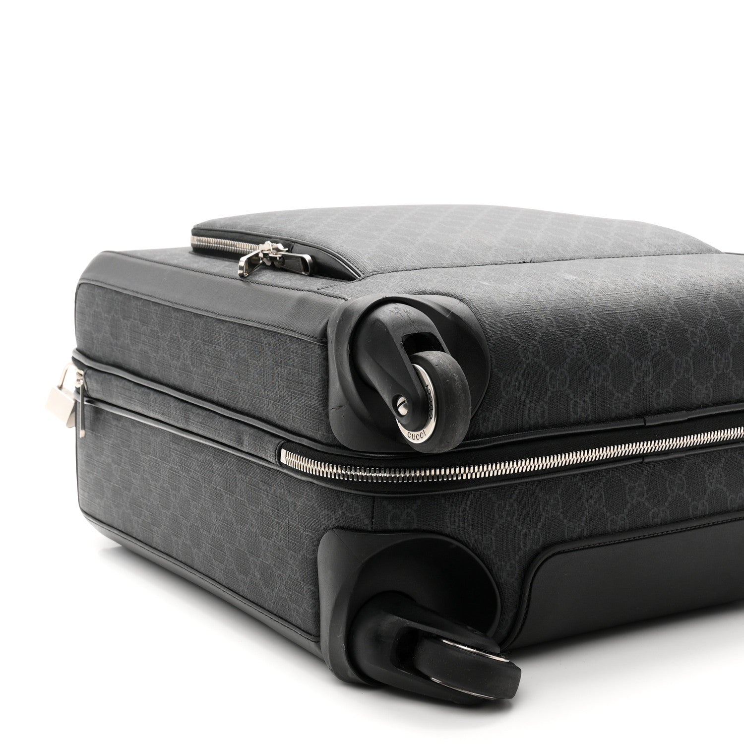 GG Supreme Monogram Calfskin Carry On Trolley Black