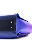 Shaded Calfskin Small Deauville Tote Purple Blue