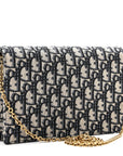 Oblique Saddle Chain Pouch Blue