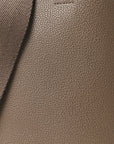 Soft Grained Calfskin Small Sangle Bucket Bag Taupe