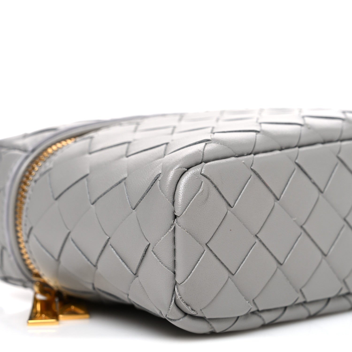Calfskin Intrecciato Bang Bang Vanity Case Limestone