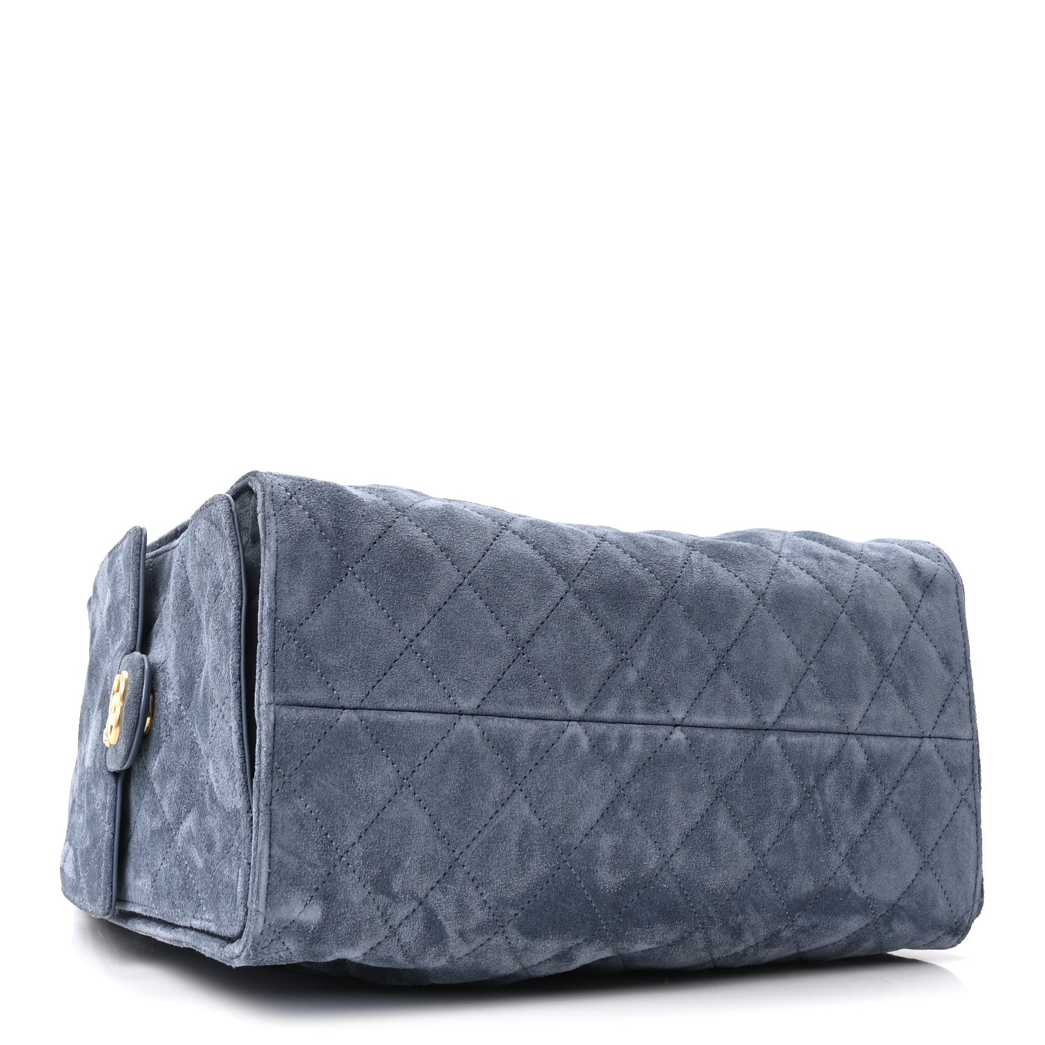 Suede Quilted Medium CHNL 25 Handbag Blue