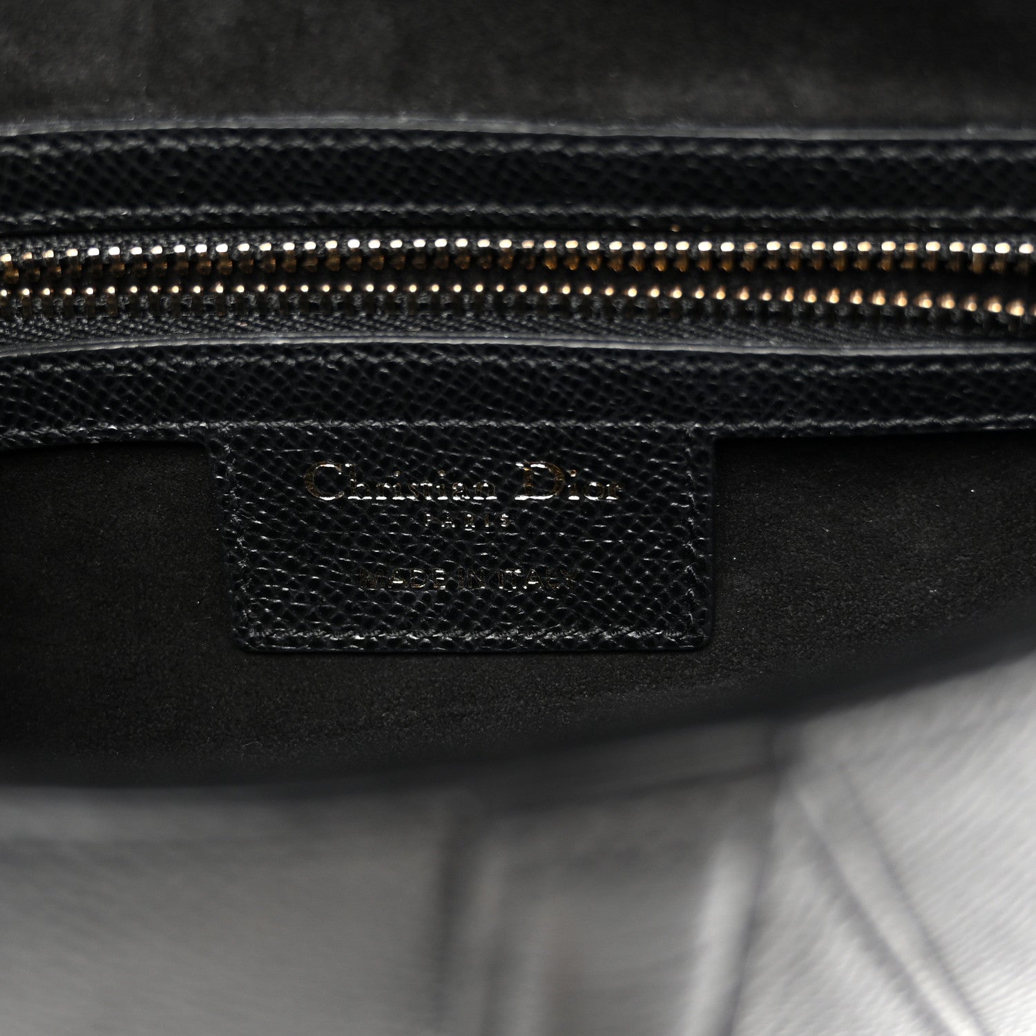 Grained Calfskin Saddle Bag Black