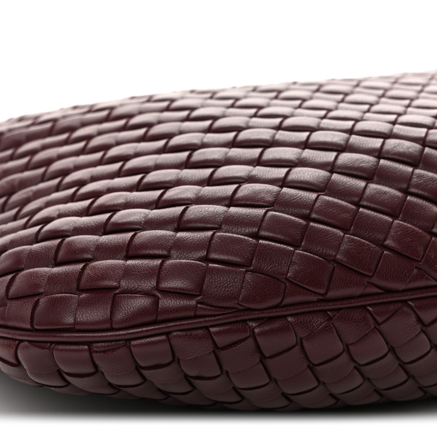 Lambskin Intrecciato Medium Padded Veneta Deep Mahogany
