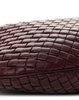 Lambskin Intrecciato Medium Padded Veneta Deep Mahogany