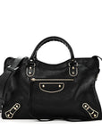 Chevre Gold Metallic Edge Hardware City Black