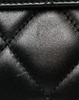 Lambskin Quilted Small Trendy CC Dual Handle Flap Bag Black
