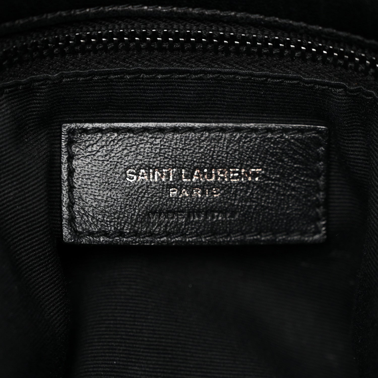 Lambskin Quilted Monogram Monochrome Small Loulou Puffer Chain Satchel Black